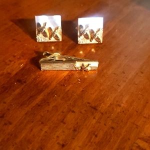 VINTAGE DUCK Cufflinks and Tie Clip